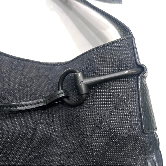 GUCCI GG denim hobo shoulder bag - Picture 3 of 10